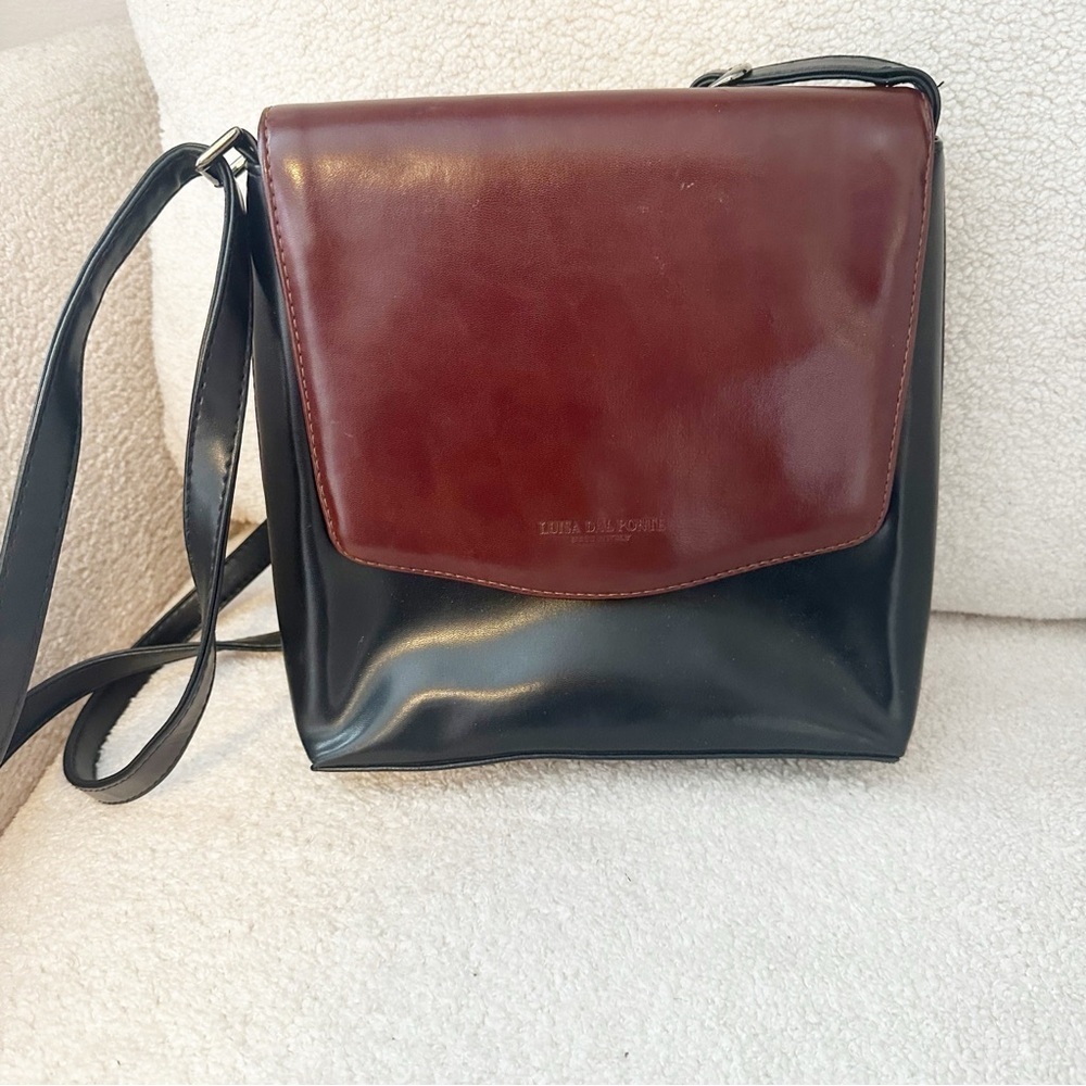 Luisa Dal Ponte vintage leather shoulder bag.